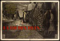 2t016 LAW OF THE STREETS French 2p '56 La Loi des rues, art of lovers kissing on French street!