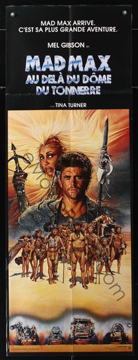 2t025 MAD MAX BEYOND THUNDERDOME French door panel '85 art of Mel Gibson & Tina Turner by Amsel!