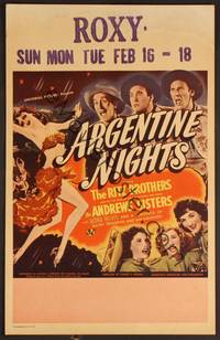 2t083 ARGENTINE NIGHTS WC '40 The Ritz Brothers, The Andrews Sisters, art of sexy showgirls!