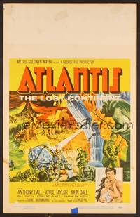 2t087 ATLANTIS THE LOST CONTINENT WC '61 George Pal underwater sci-fi, cool fantasy art!