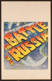 2t094 BATTLE OF RUSSIA WC '43 directed by Frank Capra for the U.S. Army, cool title artwork!
