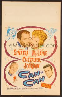 2t110 CAN-CAN WC '60 Frank Sinatra, Shirley MacLaine, Maurice Chevalier & Louis Jourdan!