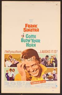 2t122 COME BLOW YOUR HORN WC '63 close up of laughing Frank Sinatra, from Neil Simon's play!