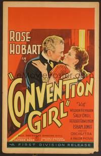 2t124 CONVENTION GIRL WC '35 Rose Hobart is paid to entertain, but loves gambler Weldon Heyburn!