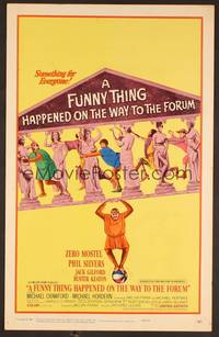 2t169 FUNNY THING HAPPENED ON THE WAY TO THE FORUM WC '66 wacky image of Zero Mostel & cast!