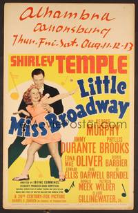 2t239 LITTLE MISS BROADWAY WC '38 great image of Shirley Temple dancing with George Murphy!