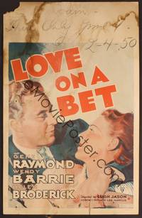2t243 LOVE ON A BET WC '36 Gene Raymond goes from New York to L.A. in his underwear in 10 days