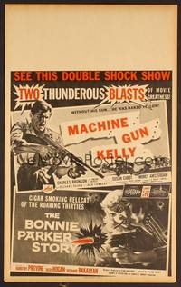2t245 MACHINE GUN KELLY/BONNIE PARKER STORY Benton WC '58 two hunderous blasts of movie greatness!