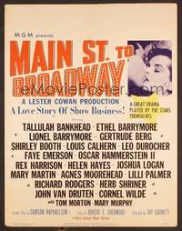2t247 MAIN ST. TO BROADWAY WC '53 Tallulah Bankhead, Rex Harrison, Cornel Wilde & 7 more stars!