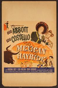 2t254 MEXICAN HAYRIDE WC '48 matador Bud Abbott & Lou Costello in Mexico, great art!