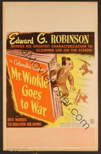 2t261 MR. WINKLE GOES TO WAR WC '44 art of Edward G. Robinson jumping from Theodore Pratt novel!