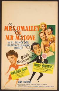 2t262 MRS. O'MALLEY & MR. MALONE WC '51 Marjorie Main & Whitmore tickle the nation's funny bone!