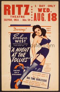 2t273 NIGHT AT THE FOLLIES WC '47 barely-dressed hubba-hubba girl Evelyn 'Treasure Chest' West!
