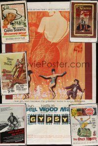 2v007 LOT OF 26 FOLDED ONE-SHEETS lot '48-'81 Gypsy, The Hunter, Blowing Wild, Judge Roy Bean + more