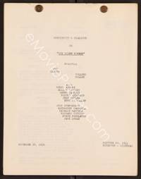 2v063 NIGHT RUNNER continuity & dialogue script November 28, 1956, written by Gene Levitt!