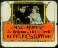2v175 DELICIOUS LITTLE DEVIL glass slide R20s great image of sexy Mae Murray & Rudolph Valentino!