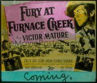 2v178 FURY AT FURNACE CREEK glass slide '48 Victor Mature & Coleen Gray western!