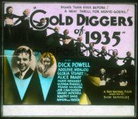 2v181 GOLD DIGGERS OF 1935 glass slide '35 Dick Powell, Gloria Stuart & line of sexy chorus girls!