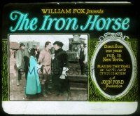 2v188 IRON HORSE B glass slide '24 George O'Brien in John Ford's transcontinental railroad epic!