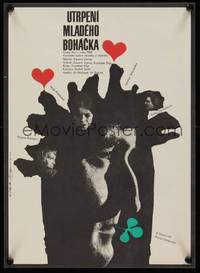 2w415 YOUNG BOHACEK'S SUFFERINGS Czech 11x16 '69 Pavel Landovsky, Titer artwork of cast!