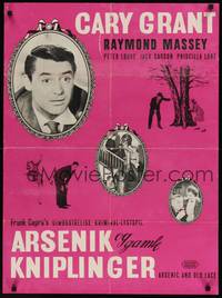 2w484 ARSENIC & OLD LACE Danish R63 Cary Grant, Priscilla Lane, Josephine Hull, Frank Capra!