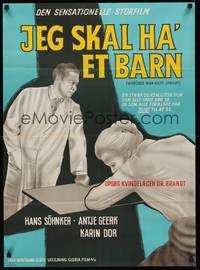 2w517 FALSE SHAME Danish '58 Wolfgang Gluck docudrama, art of doctor and girl in trouble!