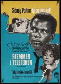 2w571 SLENDER THREAD Danish '66 Sidney Poitier keeps Anne Bancroft from committing suicide!