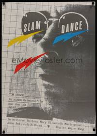 2w021 SLAMDANCE East German 23x32 '89 Virginia Madsen, Tom Hulce, Harry Dean Stanton, Schiel art!