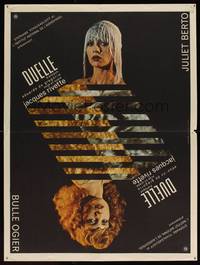 2w624 DUELLE French 24x32 '76 Jacques Rivette sex fantasy, cool dual 'playing card' image!
