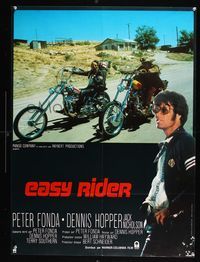 2w625 EASY RIDER French 23x31 R70s Peter Fonda, motorcycle biker classic, by Dennis Hopper!