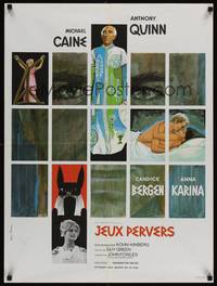 2w643 MAGUS French 23x32 '69 Anthony Quinn, Candice Bergen, different Tealdi artwork!