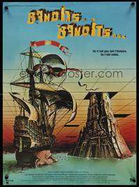 2w714 TIME BANDITS French 15x21 '81 John Cleese, Sean Connery, art by director Terry Gilliam!