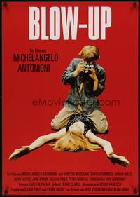 2w120 BLOW-UP German R07 Michelangelo Antonioni, David Hemmings straddles sexy model Verushka!