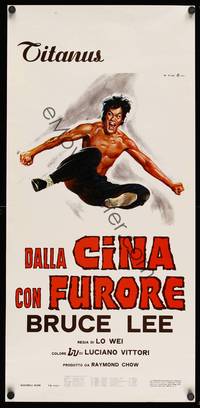 2w437 CHINESE CONNECTION Italian locandina R70s Jing Wu Men, kung fu master Bruce Lee!
