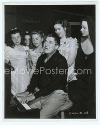 2x176 BELLS OF ST. MARY'S candid 8x10 still '46 Leo McCarey plays piano for Ingrid Bergman by Miehle