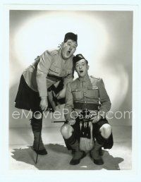 2x196 BONNIE SCOTLAND 8x10 still '35 Stan Laurel & Oliver Hardy singing in kilts!