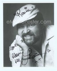 2x015 DOM DELUISE signed 8x10 REPRO still '90s great super close smiling portrait!