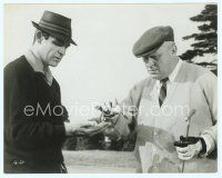 2x267 GOLDFINGER 7.5x9.5 still '64 Sean Connery as James Bond & Gert Froebe find switched ball!