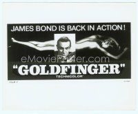 2x269 GOLDFINGER 8x10 still '64 great 24-sheet image with Sean Connery as James Bond & gold girl!