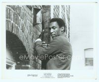 2x287 HICKEY & BOGGS 8x10 still '72 close up of concerned Bill Cosby holding onto pole!