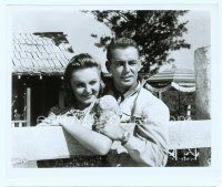 2x296 IN OLD MISSOURI 8x10 still R50 romantic close up of Alan Ladd & June Story by fence!