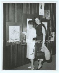 2x310 JANE RUSSELL/EDITH HEAD candid 8x10 still '50s portrait with Head's Oscars by Rothschild!
