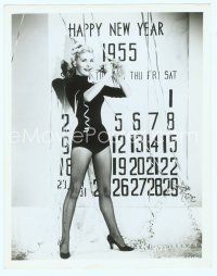 2x314 JANET LEIGH 8x10 still '55 blowing horn in sexiest costume at New Year's!