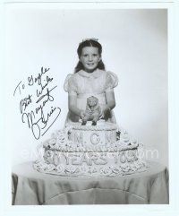 2x032 MARGARET O'BRIEN signed 8x10 still '45 wonderful portrait with MGM cake by Clarence S. Bull!