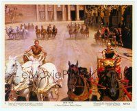 2x074 BEN-HUR color 8x10 still R69 classic image of Charlton Heston in chariot race!