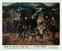 2x096 GUNS OF NAVARONE color 8x10 still '61 line up of Gregory Peck & seven top cast members!
