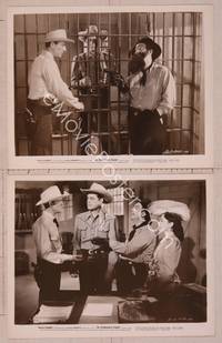 2y665 EL DORADO PASS 2 8x10 stills '48 Charles Starrett as The Durango Kid + Smiley Burnette!