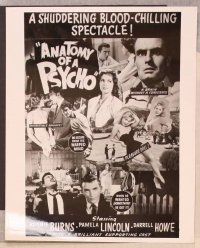 2y516 ANATOMY OF A PSYCHO 3 8x10 stills '61 terrifying expose of a stalker after a beautiful babe!