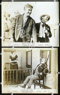 2y564 GOLDEN AGE OF COMEDY 3 8x10 stills '58 Charley Chase w/dog, Will Rogers & Ben Turpin!