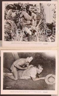 2y442 LORD OF THE JUNGLE 4 8x10 stills '55 Johnny Sheffield as Bomba the Jungle Boy!
